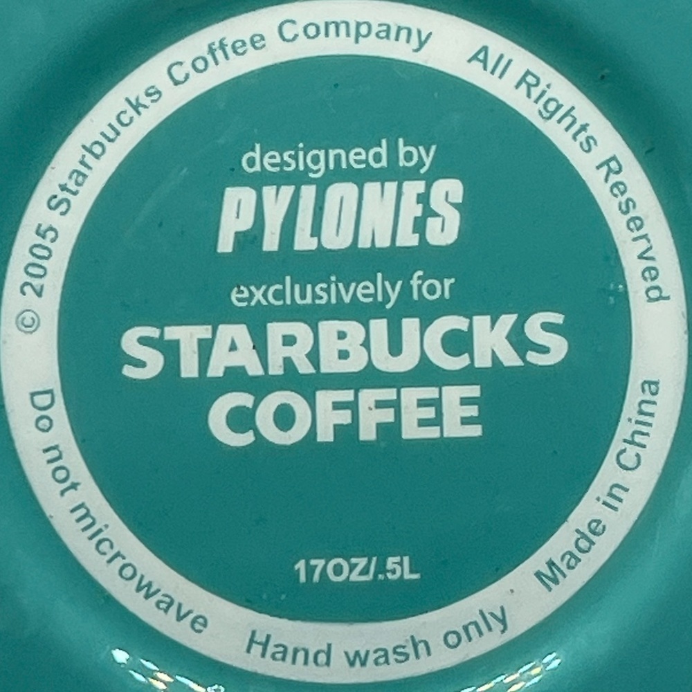 Starbucks 2005 Pylones Striped Thermos Collectible Stainless Steel Bottle 17 oz - Picture 9 of 9